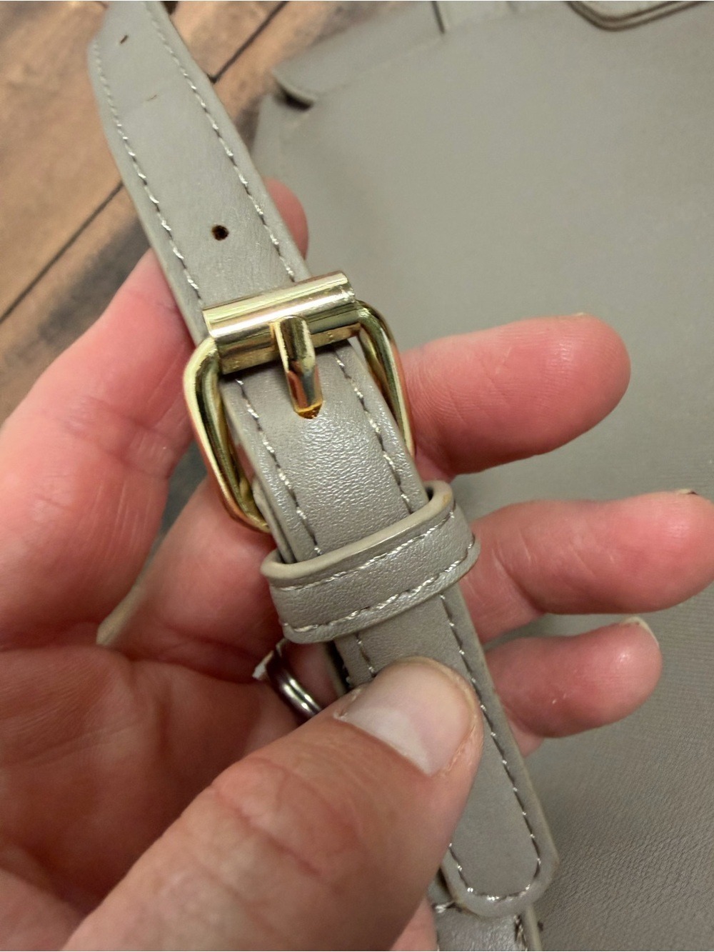 Madison West Taupe Minimalist Backpack - Picture 8 of 11